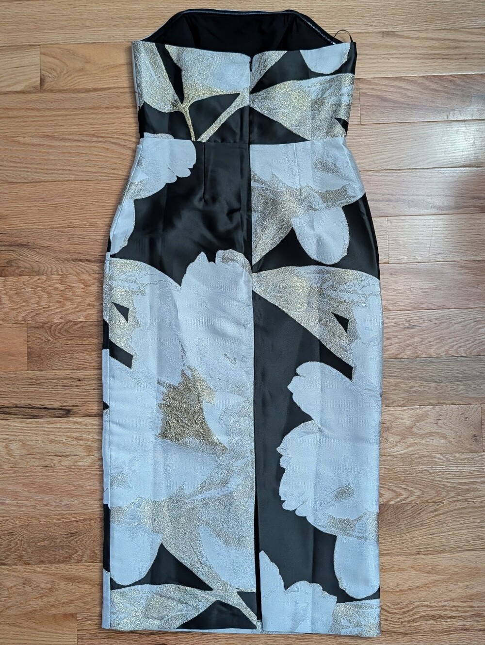 NWT Anthropologie Eva Franco Slim Floral Midi Dress Strapless  8 - Picture 3 of 12